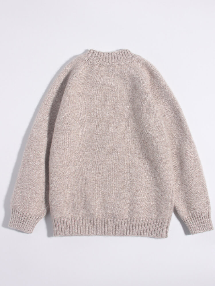 Kids Soft Cashmere Holiday Sweater with Candy Cane and Snowflake